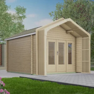 Holz-Gartenhaus Bestseller H28-3030-DT-2FT-EF - Gartenhaus Herkommer